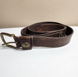 Remington Mens 12 GA Brown Leather Belt-Size 3X (50-52)